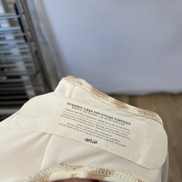 NWOT Aerie Animal Print Wrap One Piece Swimsuit Bathing Suit Tan size Medium - Picture 8 of 8